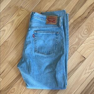 Levi's Blue skinny Straight-Leg Jeans with Washed Denim
